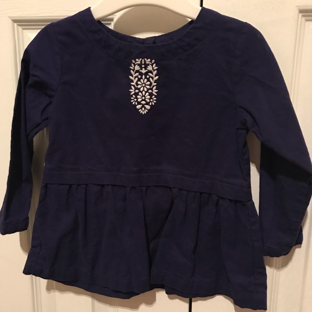 Carters super cute top. Navy blue!